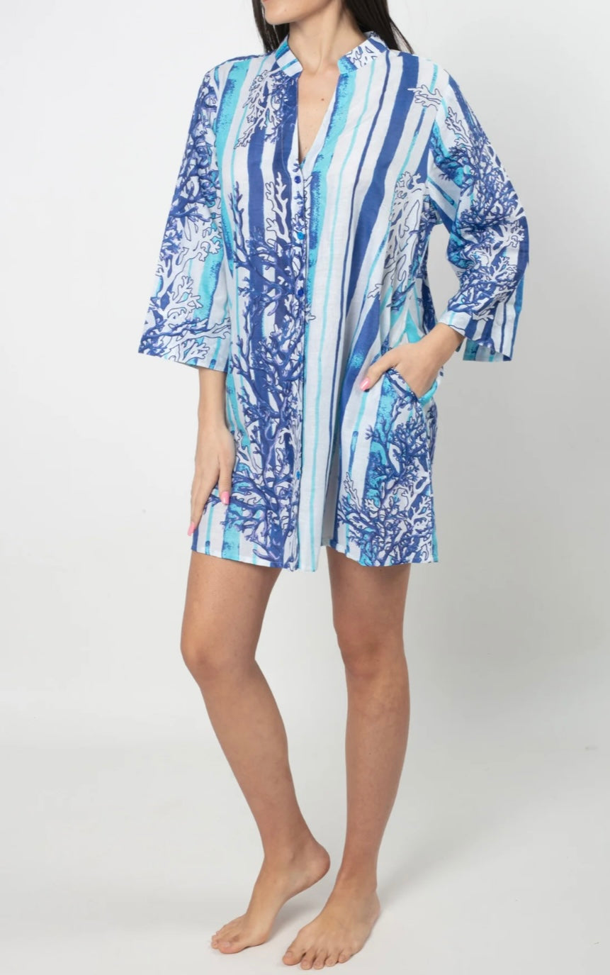 Coral Blue Coverup