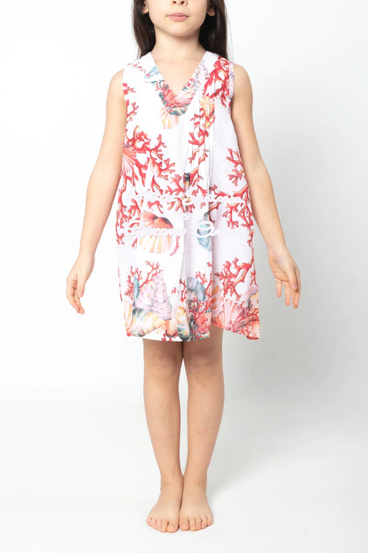 Coral Girls Coverup