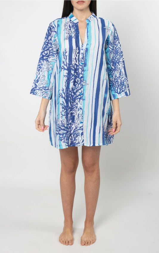 Coral Blue Coverup
